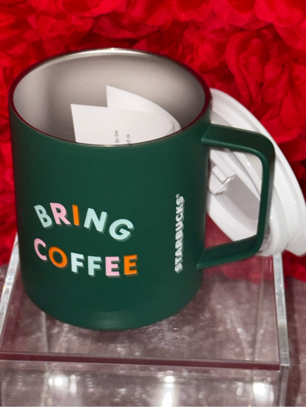 NWT💚Starbucks Summer 2026 Road Trip Green Stainless S Travel Mug with White Lid - Picture 4 of 5